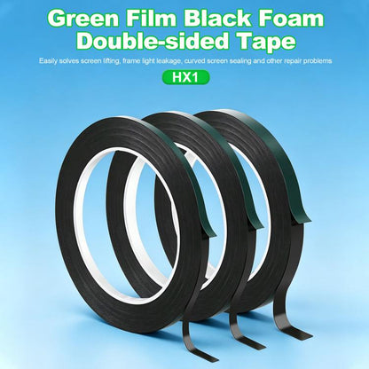 RELIFE HX1 5 in 1 Green Film Black Foam Double-Sided Tape, 2mm x 10m, 3mm x 10m, 5mm x 10m