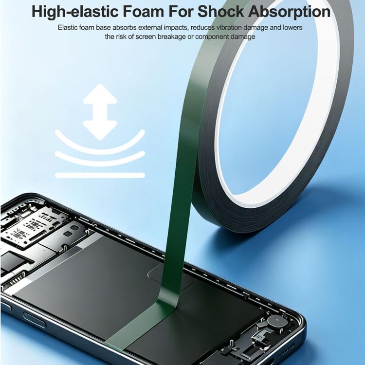 RELIFE HX1 5 in 1 Green Film Black Foam Double-Sided Tape, 2mm x 10m, 3mm x 10m, 5mm x 10m