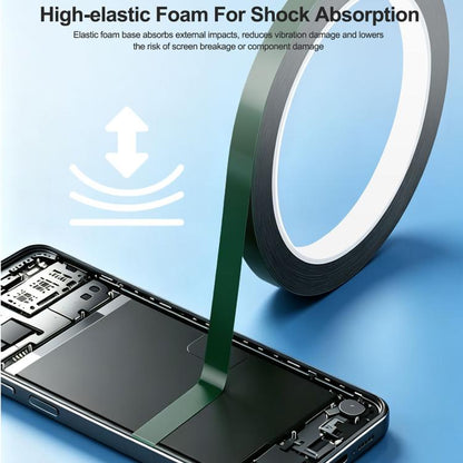 RELIFE HX1 5 in 1 Green Film Black Foam Double-Sided Tape, 2mm x 10m, 3mm x 10m, 5mm x 10m