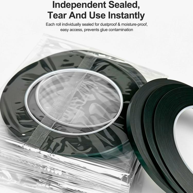 RELIFE HX1 5 in 1 Green Film Black Foam Double-Sided Tape, 2mm x 10m, 3mm x 10m, 5mm x 10m