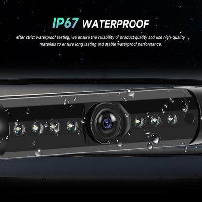 Car Waterproof HD Infrared Night Vision Backup Camera US Standard License Plate Frame