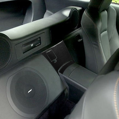 Car Carbon Fiber Center Console Rear Decorative Sticker for Nissan 350z 2006-2009, Center Console Rear