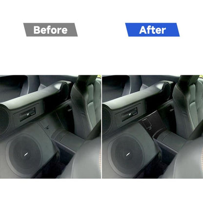 Car Carbon Fiber Center Console Rear Decorative Sticker for Nissan 350z 2006-2009, Center Console Rear