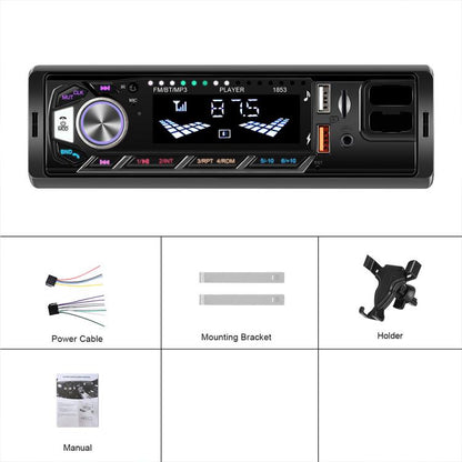 Universal Single-DIN Car MP3 Player with Phone Holder, Standard without Memory Card, Standard with 32GB Memory Card