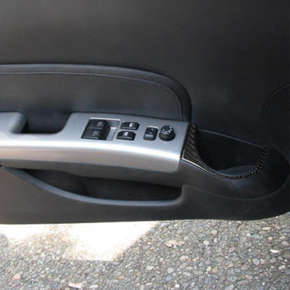 Car Carbon Fiber Car Door Water Cup Hole Decorative Sticker for Nissan 350z 2006-2009, Car Door Water Cup Hole
