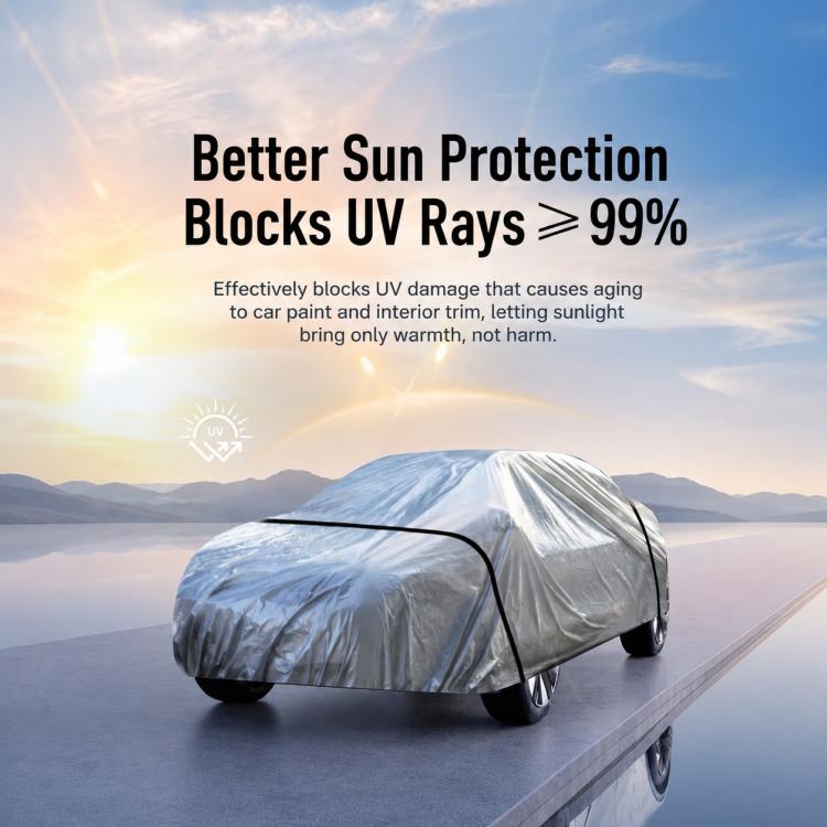 PE Anti-Dust Waterproof Sunproof Car Cover, S:400x160x120cm, M:430x160x120cm, L:480x175x120cm, XL:540x172x120cm, XXL:580x175x120cm, YL:480x175x150cm, YXL:540x175x150cm
