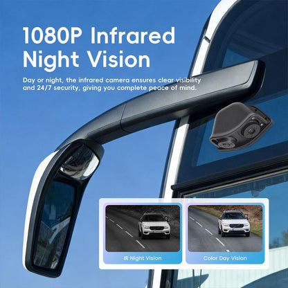 10.36 inch Trucks Electronic Rear-View Mirror Digital HD Wired Touchscreen with BSD DVRs, without Memory Card, with 64GB Memory Card