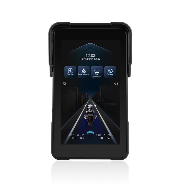 5 inch Vertical Motorcycle Portable Waterproof CarPlay GPS Navigator, Standard, Standard+Tire Pressure Monitor