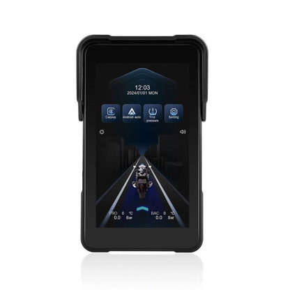 5 inch Vertical Motorcycle Portable Waterproof CarPlay GPS Navigator, Standard, Standard+Tire Pressure Monitor