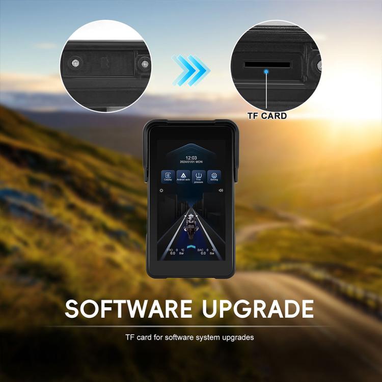 5 inch Vertical Motorcycle Portable Waterproof CarPlay GPS Navigator, Standard, Standard+Tire Pressure Monitor