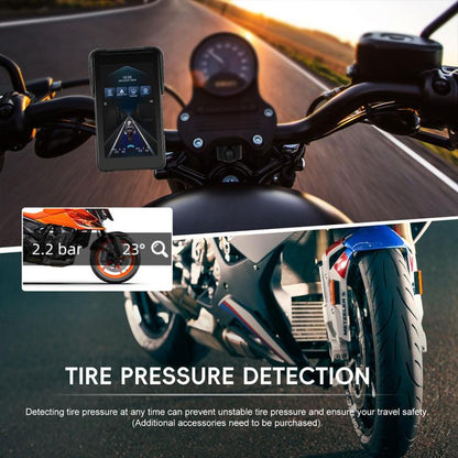 5 inch Vertical Motorcycle Portable Waterproof CarPlay GPS Navigator, Standard, Standard+Tire Pressure Monitor