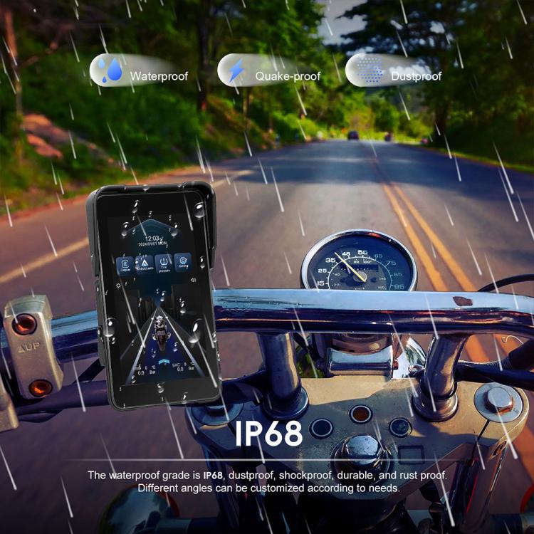 5 inch Vertical Motorcycle Portable Waterproof CarPlay GPS Navigator, Standard, Standard+Tire Pressure Monitor