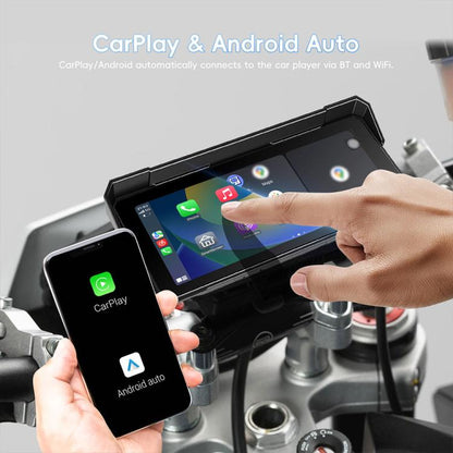 8.1 inch Motorcycle Portable Waterproof Wireless CarPlay GPS Navigator, Standard, Standard+Tire Pressure Monitor