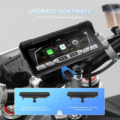 8.1 inch Motorcycle Portable Waterproof Wireless CarPlay GPS Navigator, Standard, Standard+Tire Pressure Monitor