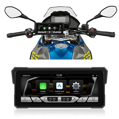 8.1 inch Motorcycle Portable Waterproof Wireless CarPlay GPS Navigator, Standard, Standard+Tire Pressure Monitor
