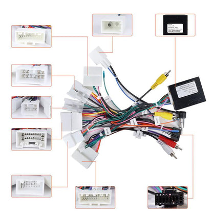 For Toyota Android Phone Large Screen Navigation Universal Power Speaker Cable, Entry-Level, High-Level