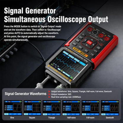 ANENG AOS05 3-in-1 Handheld Digital Oscilloscope Multimeter Dual-Channel 50MHz