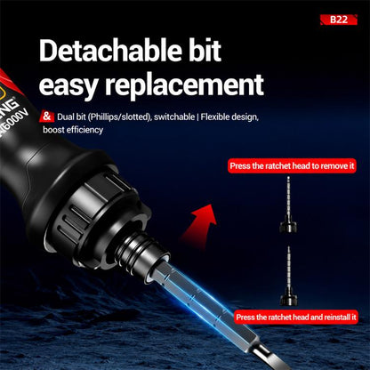 ANENG B22 Digital Display Ratchet Screwdriver Non-Contact Voltage Tester