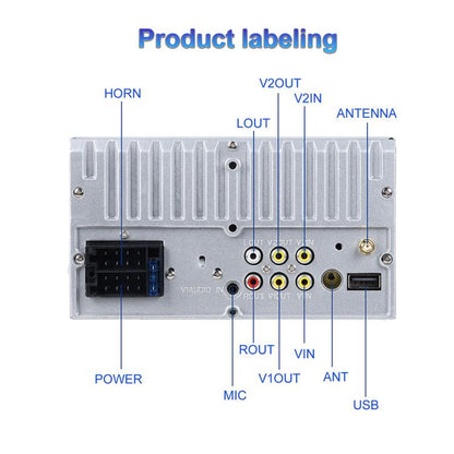 6.86 inch Car Wireless Carplay Dual Spindle MP5 Player, Standard, Standard+Reversing Camera