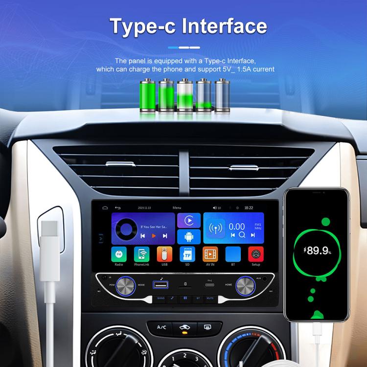 6.9 inch Car Wireless Carplay Dual Spindle MP5 Player, Standard, Standard+Reversing Camera