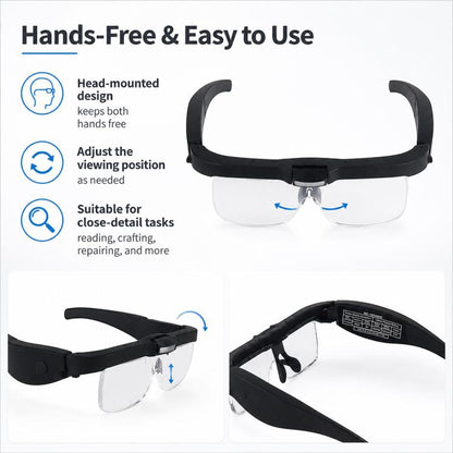 12539DC1 USB Rechargeable Head-Mounted LED Magnifier, 12539DC1