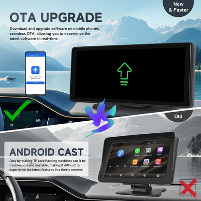 8.1 inch 2.5K Center CarPlay Auto Car Portable Navigation Screen, Standard, Standard+Reversing Camera