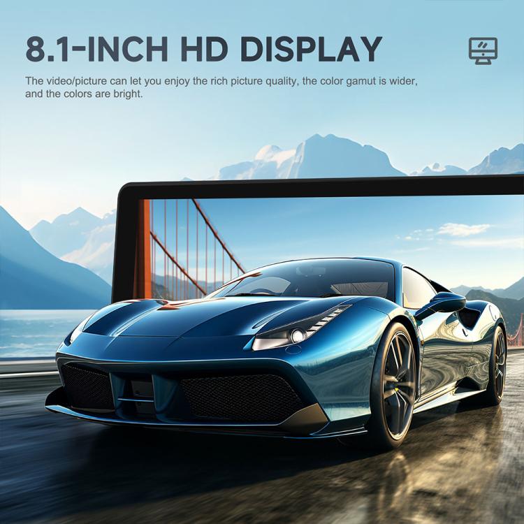 8.1 inch 2.5K Center CarPlay Auto Car Portable Navigation Screen, Standard, Standard+Reversing Camera