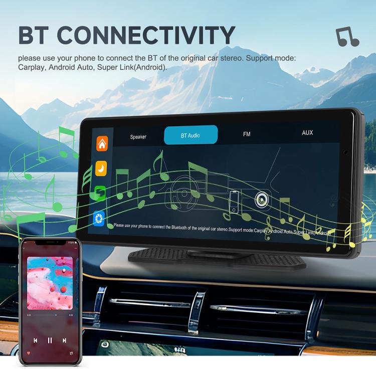 8.1 inch 2.5K Center CarPlay Auto Car Portable Navigation Screen, Standard, Standard+Reversing Camera