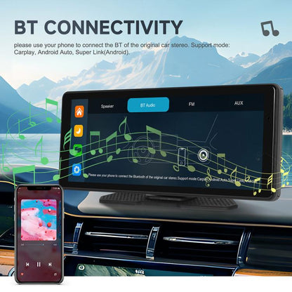 8.1 inch 2.5K Center CarPlay Auto Car Portable Navigation Screen, Standard, Standard+Reversing Camera