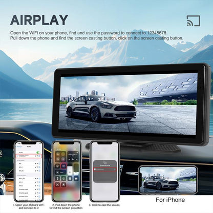 8.1 inch 2.5K Center CarPlay Auto Car Portable Navigation Screen, Standard, Standard+Reversing Camera