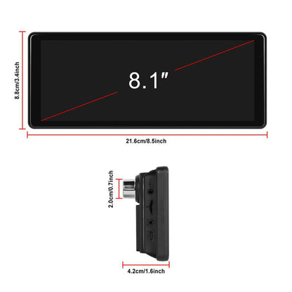 8.1 inch 2.5K Center CarPlay Auto Car Portable Navigation Screen, Standard, Standard+Reversing Camera