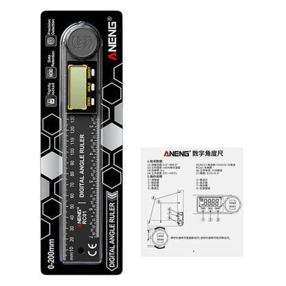 ANENG High Precision Digital Display Angle Ruler, Plastic, Upgraded