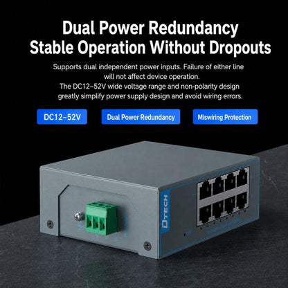Industrial Rail Ethernet Switch, 100 Mbps Switch, Gigabit Switch