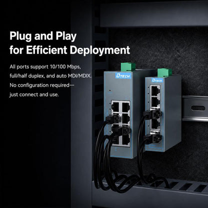 Industrial Rail Ethernet Switch, 100 Mbps Switch, Gigabit Switch