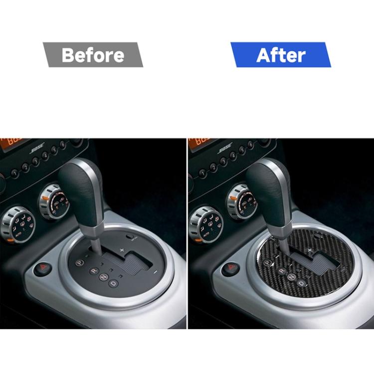 Car Carbon Fiber Gear Automatic Transmission Panel Decorative Sticker for Nissan 350z 2006-2009, Left Drive, Gear Automatic Transmission Panel