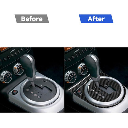 Car Carbon Fiber with Automatic Transmission Gears Panel Decorative Sticker for Nissan 350z 2006-2009, Left Drive, Automatic Transmission Gears Panel, Left Drive