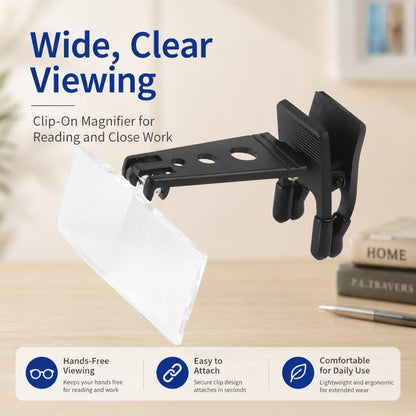 19156-2 Trojan Horse Style Clip-on Magnifying Glass