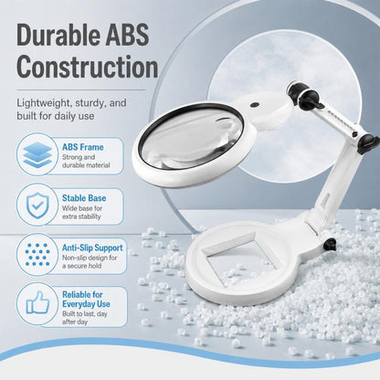 3B-1G Folding Desktop Repair Magnifier with LED Light