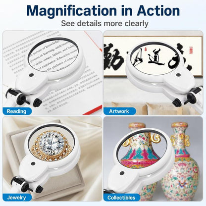 3B-1G Folding Desktop Repair Magnifier with LED Light