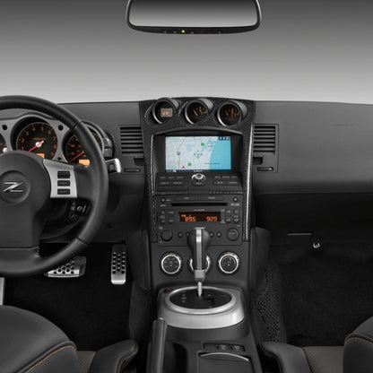 Car Carbon Fiber Radio Air Conditioning Console Decorative Sticker for Nissan 350z 2006-2009, Conditioning Console