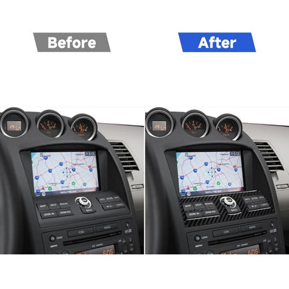 Car Carbon Fiber Navigation System Control Decorative Sticker for Nissan 350z 2006-2009, Navigation System Control