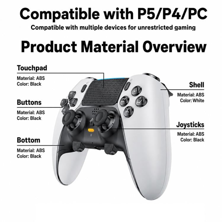 Yesido KB48 P5 Wireless Game Controller, For PS5 / PS4 / PC