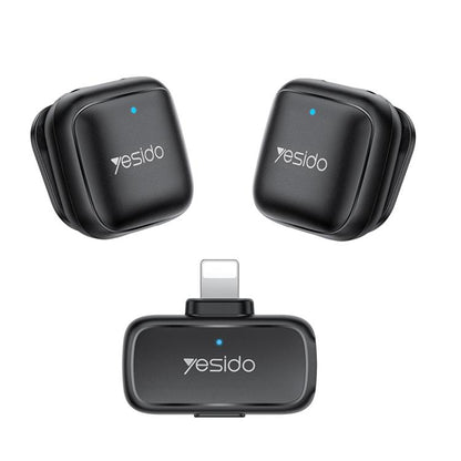 Yesido KR28 1 to 2 Standard Noise Reduction Wireless Lavalier Microphone with 8 Pin Receiver