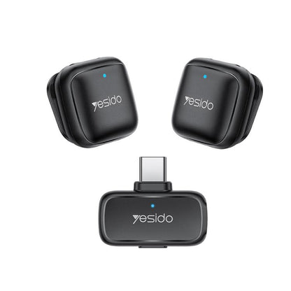 Yesido KR29 1 to 2 Standard Noise Reduction Wireless Lavalier Microphone with Type-C Receiver