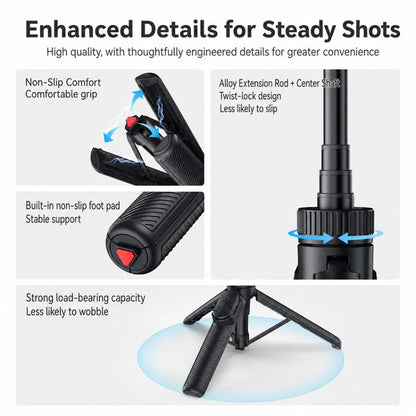 Yesido SF38 Portable 2 in 1 Magnetic Quick-Release Selfie Stick NI, SF38
