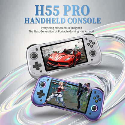H55 Pro 5.5-inch IPS Screen Handheld Game Console Supports 40+ Emulators, 64G, 128G