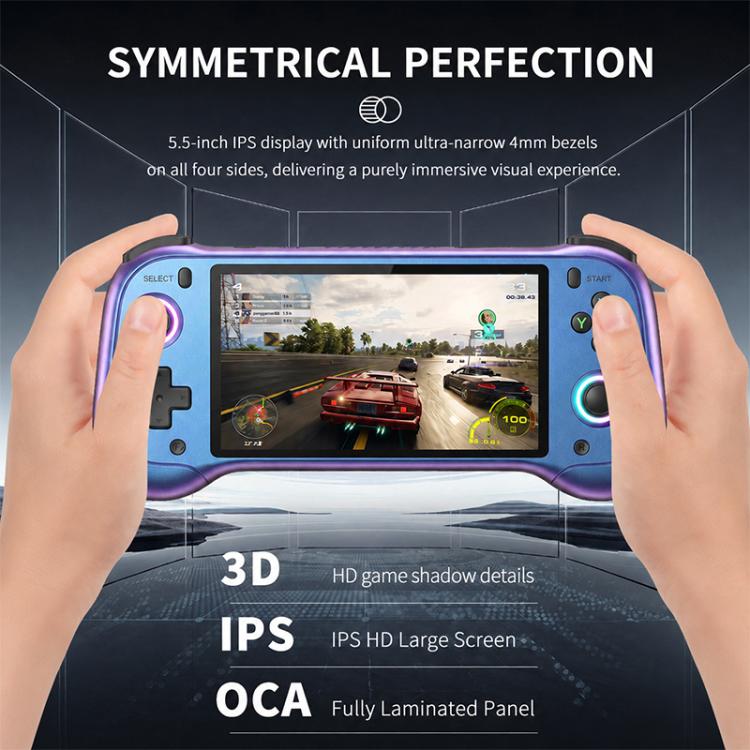 H55 Pro 5.5-inch IPS Screen Handheld Game Console Supports 40+ Emulators, 64G, 128G