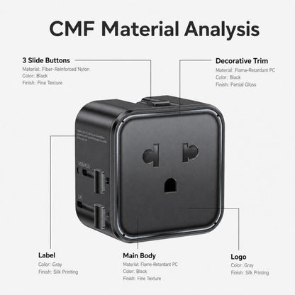 Yesido MC46 Portable Universal Travel Adapter, MC46