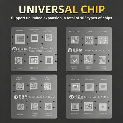 JTX T4 Max Universal Chips Glue Removal and Tin Planting Platform Set for iPhone / Samsung / Hisilicon / Android RAM