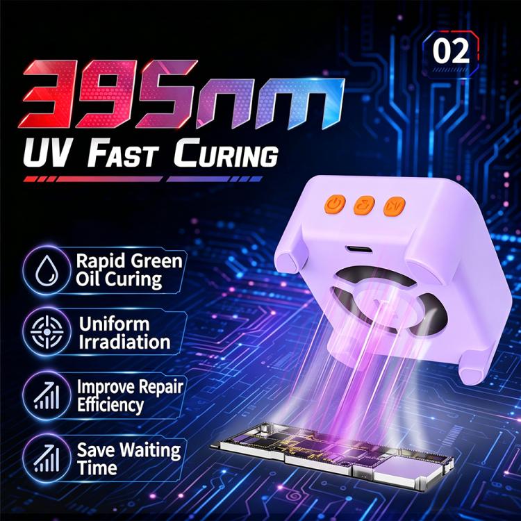 Mobile Phone Motherboard PCB Repair 2-in-1 UV Curing Light with Cooling Fans